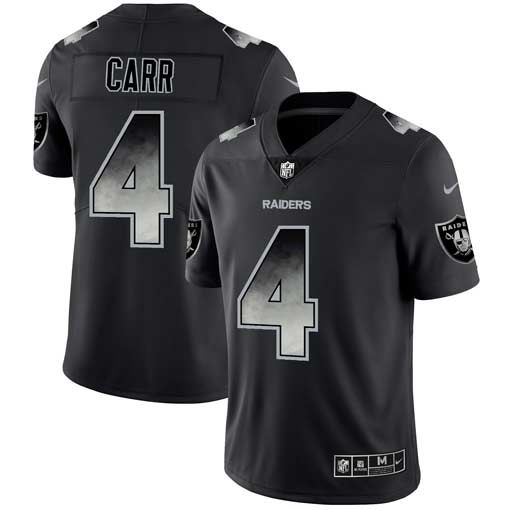 Men Oakland Raiders #4 Carr Nike Teams Black Smoke Fashion Limited NFL Jerseys->carolina panthers->NFL Jersey